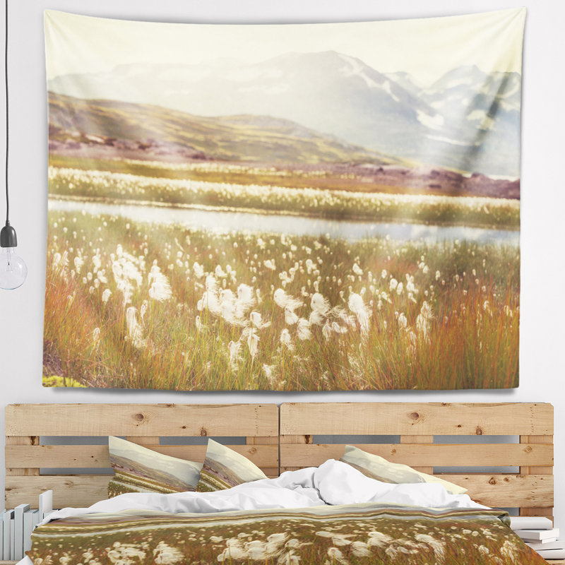 Tapisserie de prairies arctiques en coton, H 32 po x l 39 po