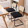 Crumley 18.8" H Upholstered Side Chair with Cane Rattan Back and Steel Frame