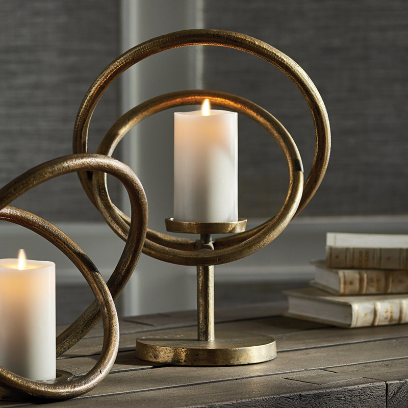 Lambright 15'' H Metal Tabletop Candlestick