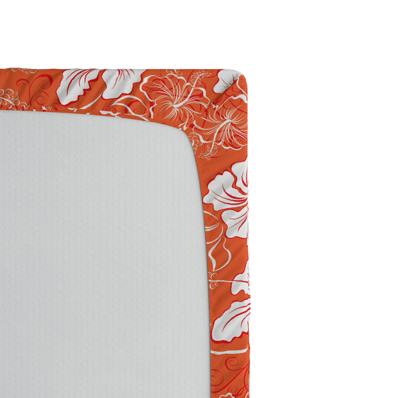 Microfiber Floral Fitted Sheet, Full Fitted Sheet
