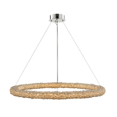 Lina 1 LT Chrome/Clear Chandelier Allegri