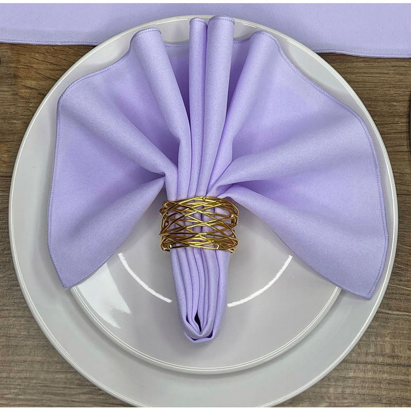 Atara Polyester Solid Colour Square Napkin, Lilac