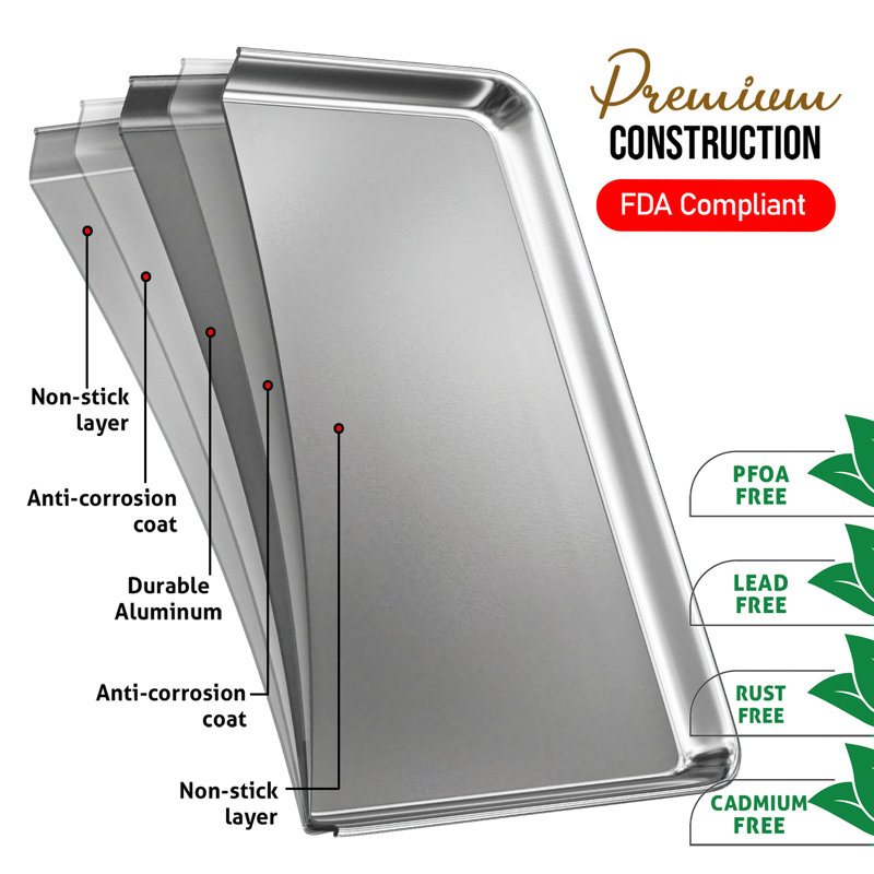 Joytable Non-Stick Aluminized Steel Half Sheet Pan Set