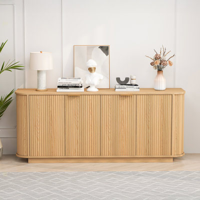 Armoire de rangement Wavy Design avec tablettes réglables, convenant à la cuisine, au salon et au couloir