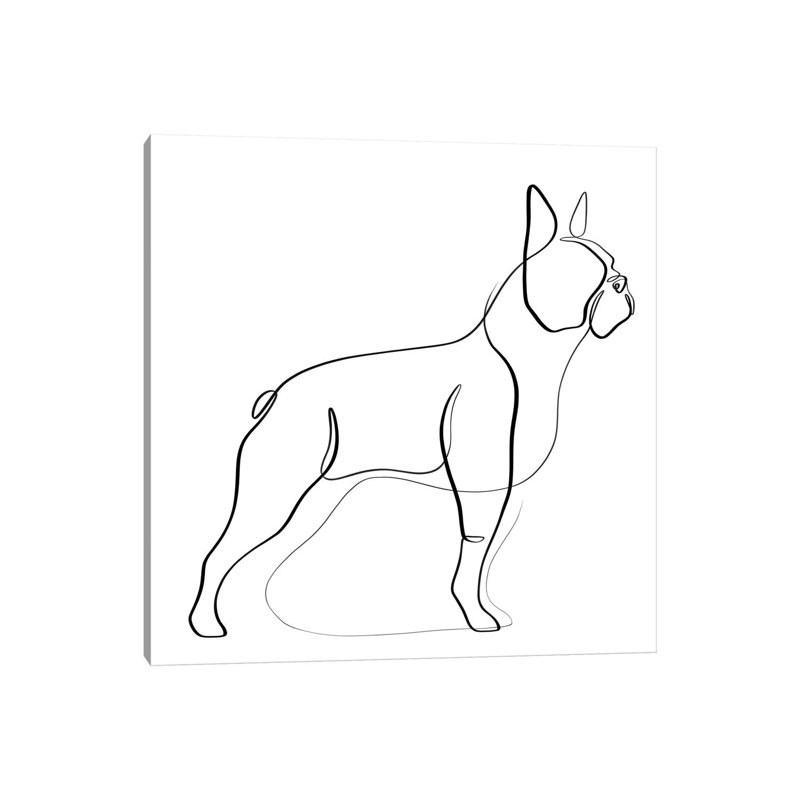 Boston Terrier by Dane Khy - Wrapped Canvas Gallery-Wrapped Canvas Giclée, 30.48cm H x 30.48cm W