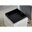 Banc repose-pieds carré contemporain de 18 po de largeur avec banc de rangement, banc de rangement avec plateau et table basse