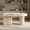 Crème - une simple table d'ordinateur pour la maison