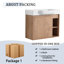 Meuble-lavabo mural 28 po avec lavabo en céramique blanche et porte à fermeture en douceur, emballage KD