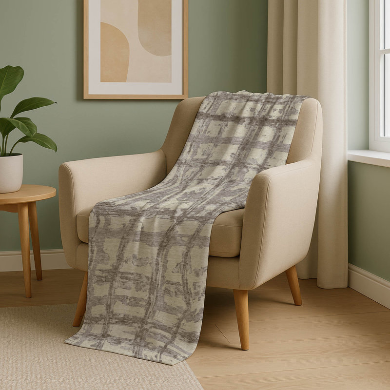 Jeté à rayures Addison Sherpa ASB745, Beige