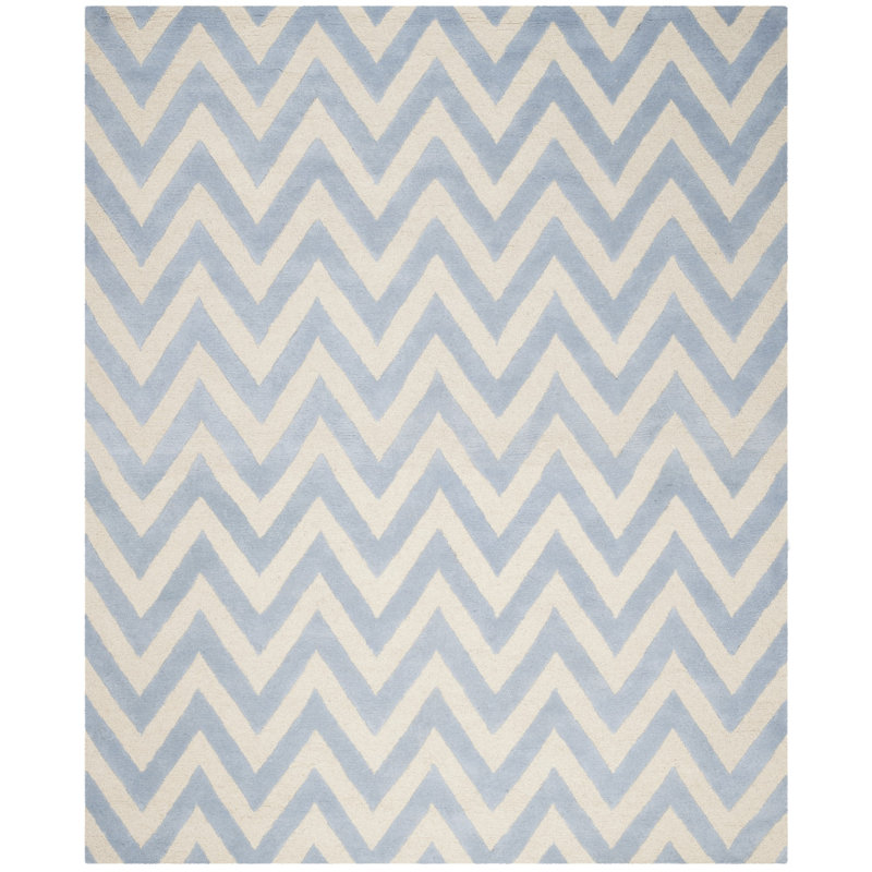 Tapis en laine touffeté à la main Sanyla, Rectangle 7 pi 6 po x 9 pi 6 po