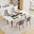 Rectangular with Steel Base Dining Table-1411107160