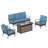 5-Person Outdoor Patio Conversation Set With Fire Pit Table -1345637400