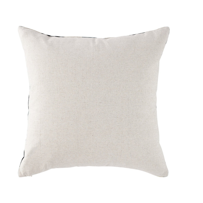 Willow Silk Square Pillow Cover & Insert, Black/gray/white/beige Geometric