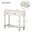 Console en bois avec 2 tiroirs et tablette inférieure