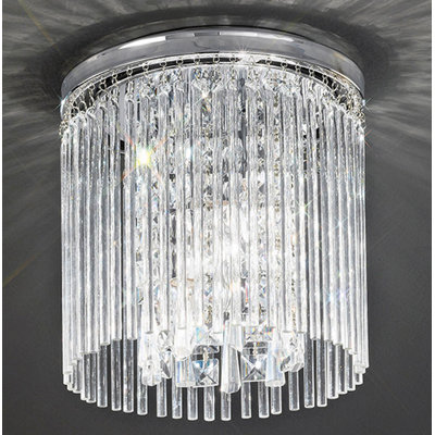 Glass and Crystal Flush Mount