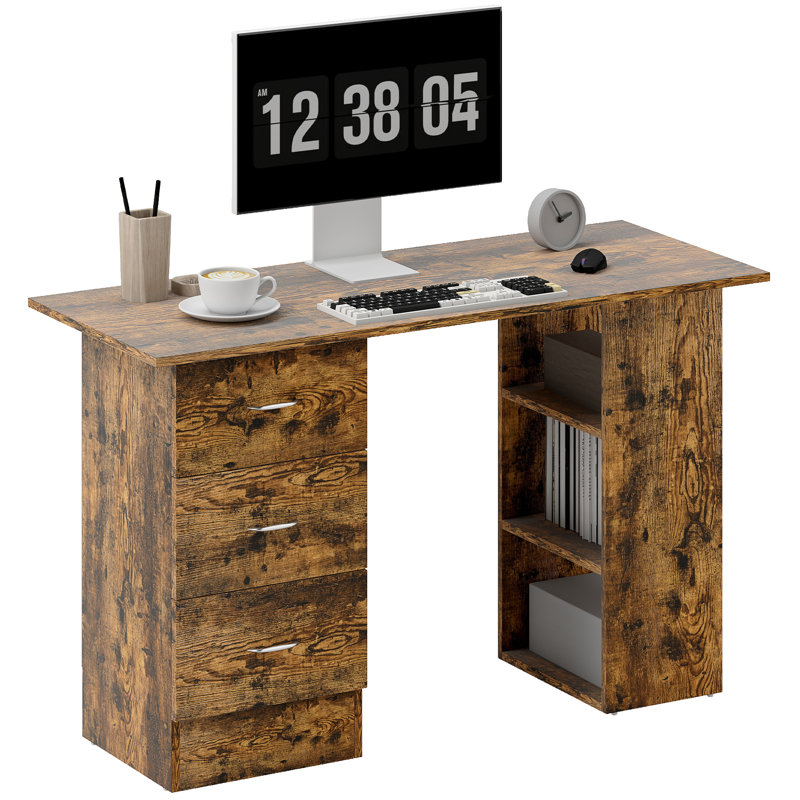 Computer Desk, Rustic Brown, Brown