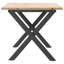 Coffee Table X-Frame Solid Wood Pine And Steel-1610029516