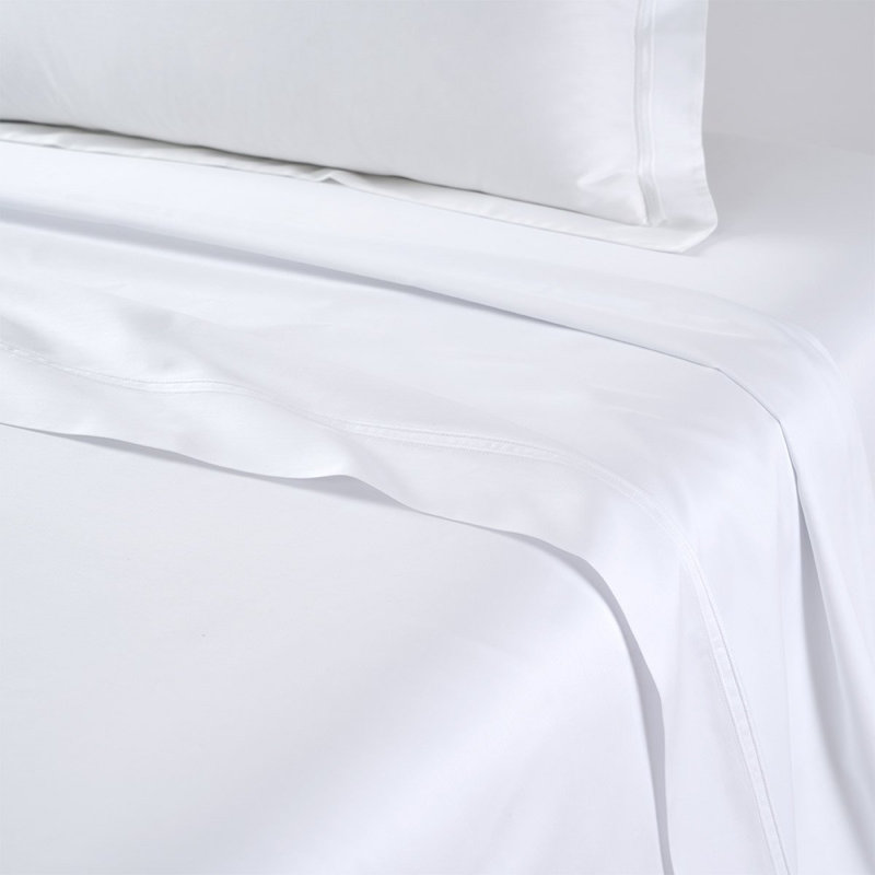 Triomphe Flat Sheet, Blanc, King Flat Sheet
