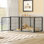 Grand parc de caisse pour chien en métal avec couvercle supérieur, panneaux modulaires et porte sécurisée Fallon