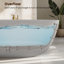 Baignoire autoportante en pierre solide de 61 po x 30 po StonePure, baignoire profonde avec trop-plein, bonde escamotable-122720113