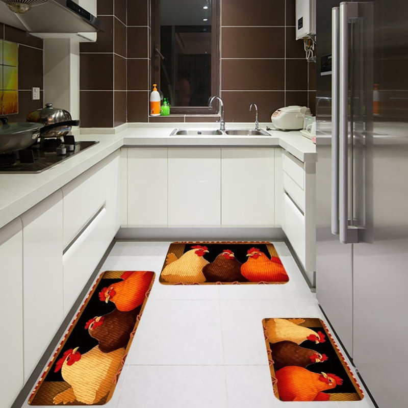 Ensemble de 3 tapis de cuisine Rustic Pumpkin
