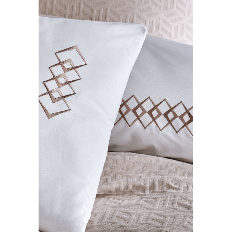 Ensemble de housse de couette 100% coton 6 pièces Rochdale, Beige