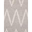 Tapis gris / ivoire en laine / coton à motif de chevrons fait à la main 8 pi x 10 pi
