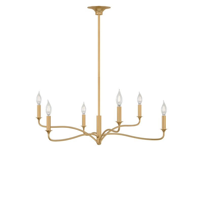 Wetherell 8-Light Chandelier, 6, 62.68" H x 32" W  x 32" D, Gild