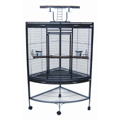 Priceville 62'' Steel Play Top Floor Bird Cage with Wheels