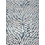 Tapis doux et durable en polyester à motif animalier, très fréquenté, bleu