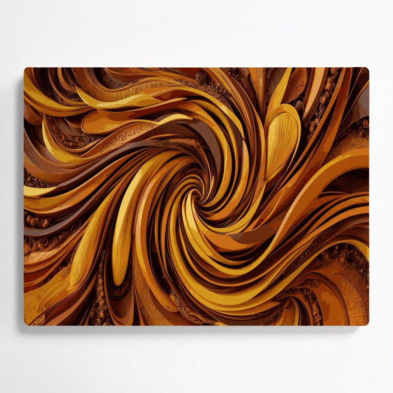 Art mural Biomorphic Abstraction 6 en métal brun, H 20 po x l 30 po