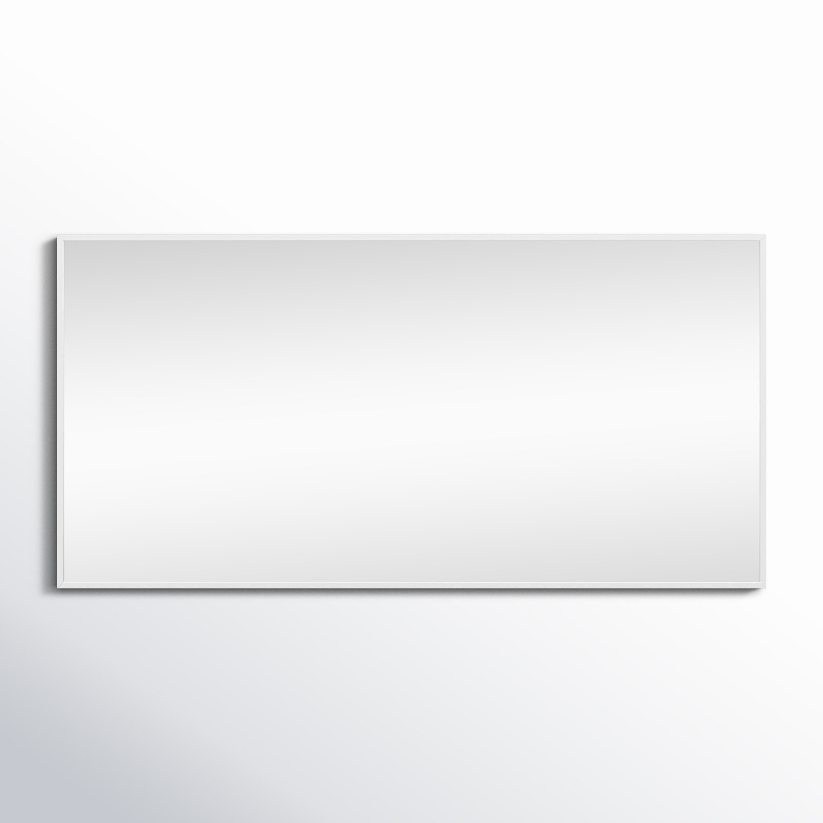 Sabine Metal Rectangle Wall Mirror, 36" x 18", White