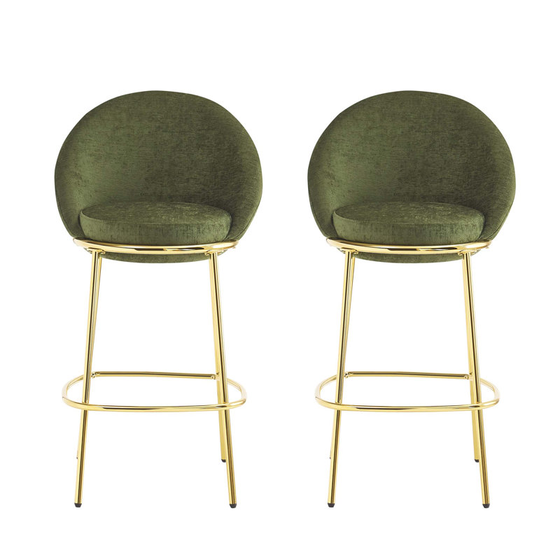 Ensemble de 2 tabourets de bar rembourrés Celano