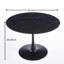 Table de salle à manger Mid-Century Tulip pour 4-6 personnes avec plateau rond en MDF et base piédestal