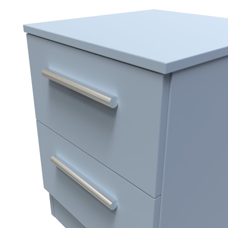 Bhaga 37cm W Manufactured Wood Bedside Table, Denim
