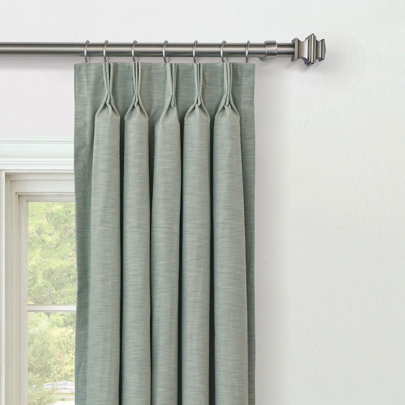 Sterling Strie Curtain Panel In Marine, 40" W x 120" L, Spa