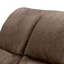 Causeuse inclinable manuelle Heny, assise en tissu brun, 68 pouces sans affaissement