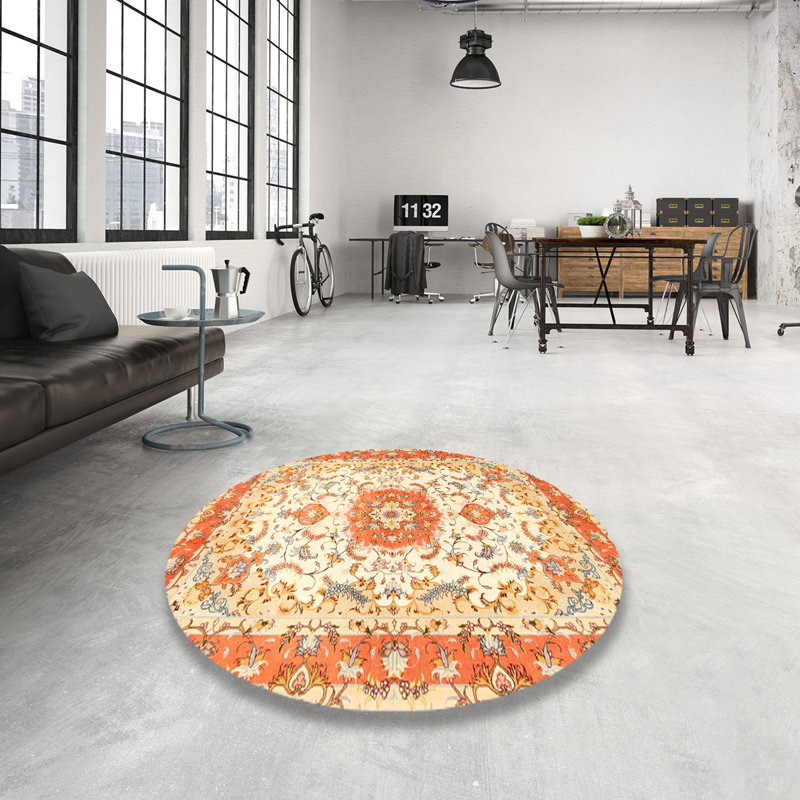 Amisha Oriental Indoor Rug, Round 7'