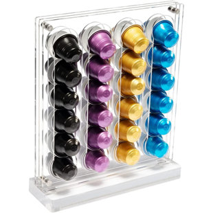 Acrylic Coffee Pod Holder, Coffee Capsule Holder Rack For , Coffee Pod Storage Organizer Stand, Hold 40 Capsules For Kitchen, Office, Coffee Bar