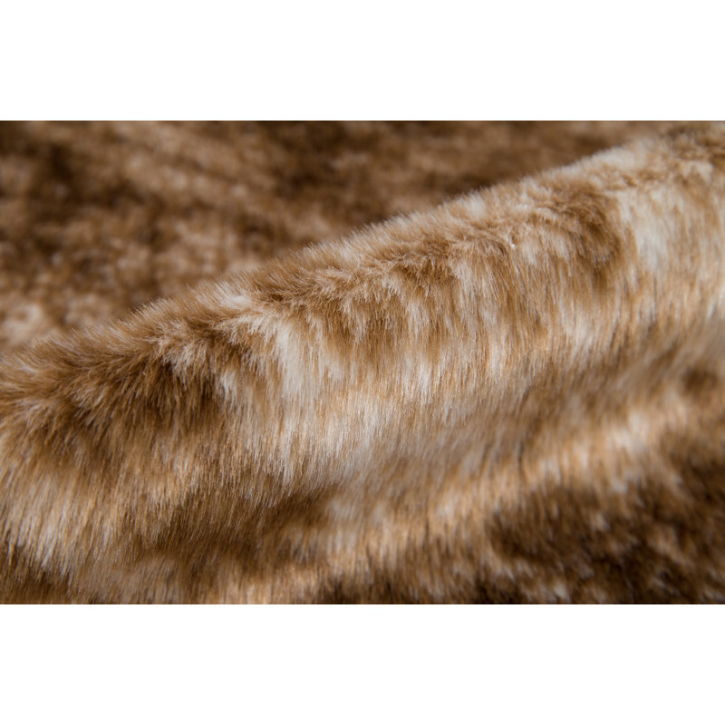 Acadia Brindle Brown Faux Hide Animal Print Area Rug