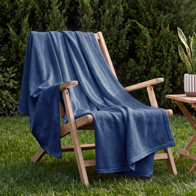 Bedsure 100% Cotton Blanket Soft Cozy Textured Herringbone Woven Blanket for All Seasons