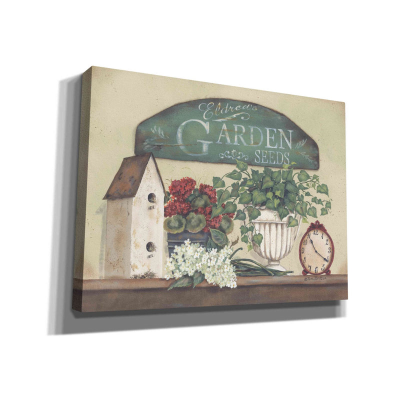 «Eldred's Garden» par Pam Britton, art mural sur toile, H 40 po x l 54 po x P 1,5 po
