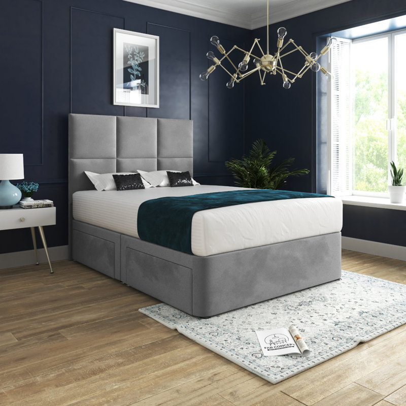 Anatoly Upholstered Bed, Kingsize (5'), Grey