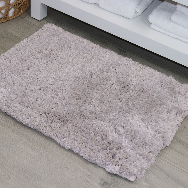 Bathroom Rugs, Extra Soft Absorbent Bath Rugs, Non-Slip, Quick Drying, Machine Washable, Plush Comfort for Bathroom Floor, Tub, Shower and Home Decor Accessories, 17x24, Grey