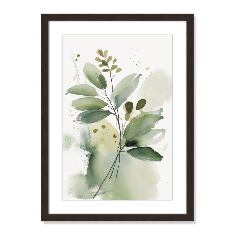 «Greenery Serenade I» par Irena Orlov, Noyer à grain ouvert, L 17 po x H 23 po, Matted Print