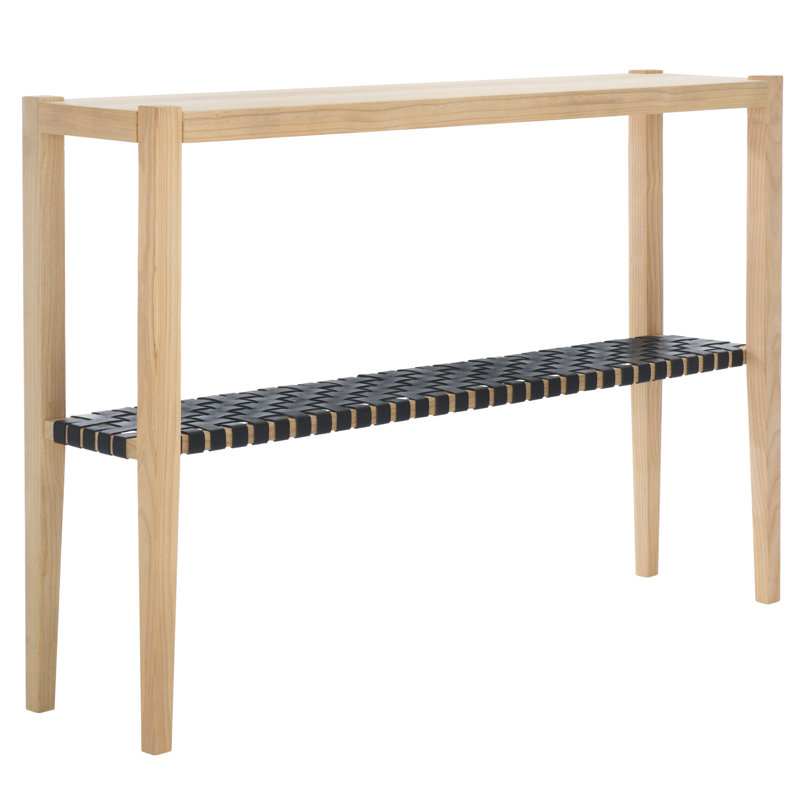 Javoronkov Bar Height Console Table, Black, Natural