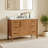 Howes 48" Single Bathroom Vanity in Mango Brown with Grain White Engineered Stone Countertop without Mirror