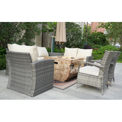 Columba 8 - Person Patio Conversation Set with Cushions