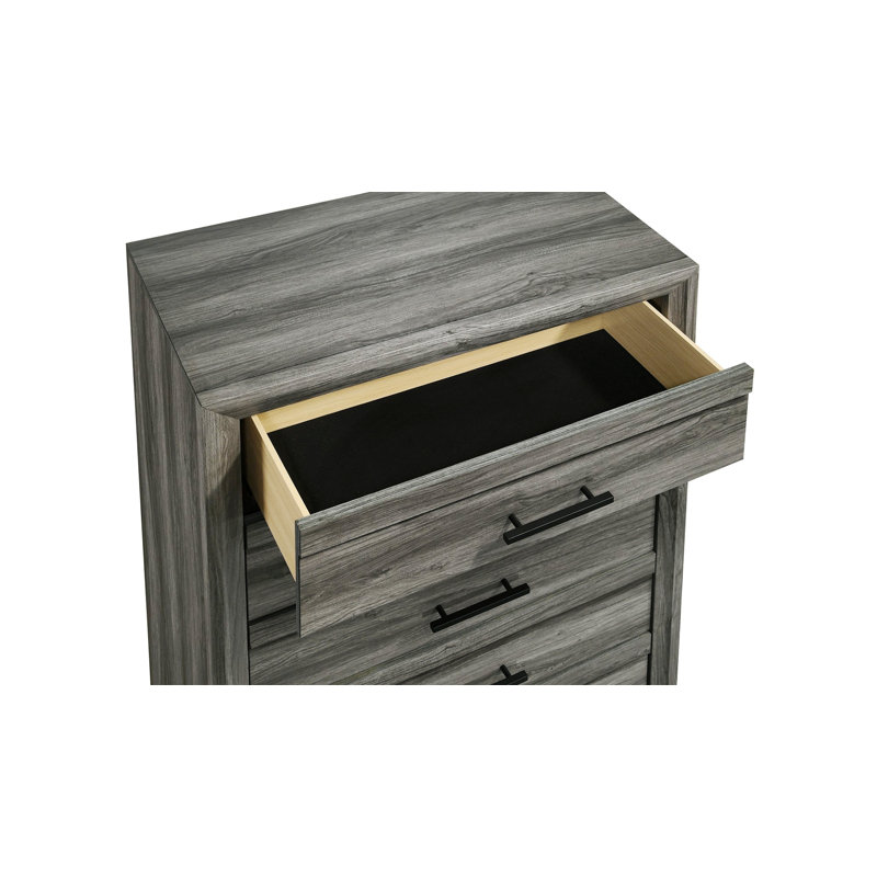 Commode 5 tiroirs de style moderne avec structure en bois