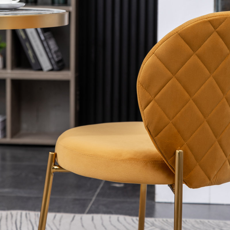 Chaise de salle à manger Akylbek, Jaune